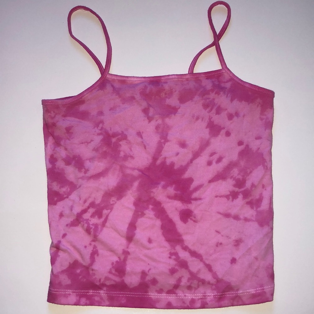 Tie dye pink tank top